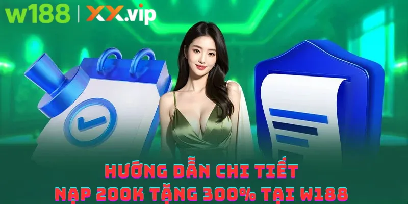 Hướng dẫn chi tiết nạp 200K tặng 300% tại W188